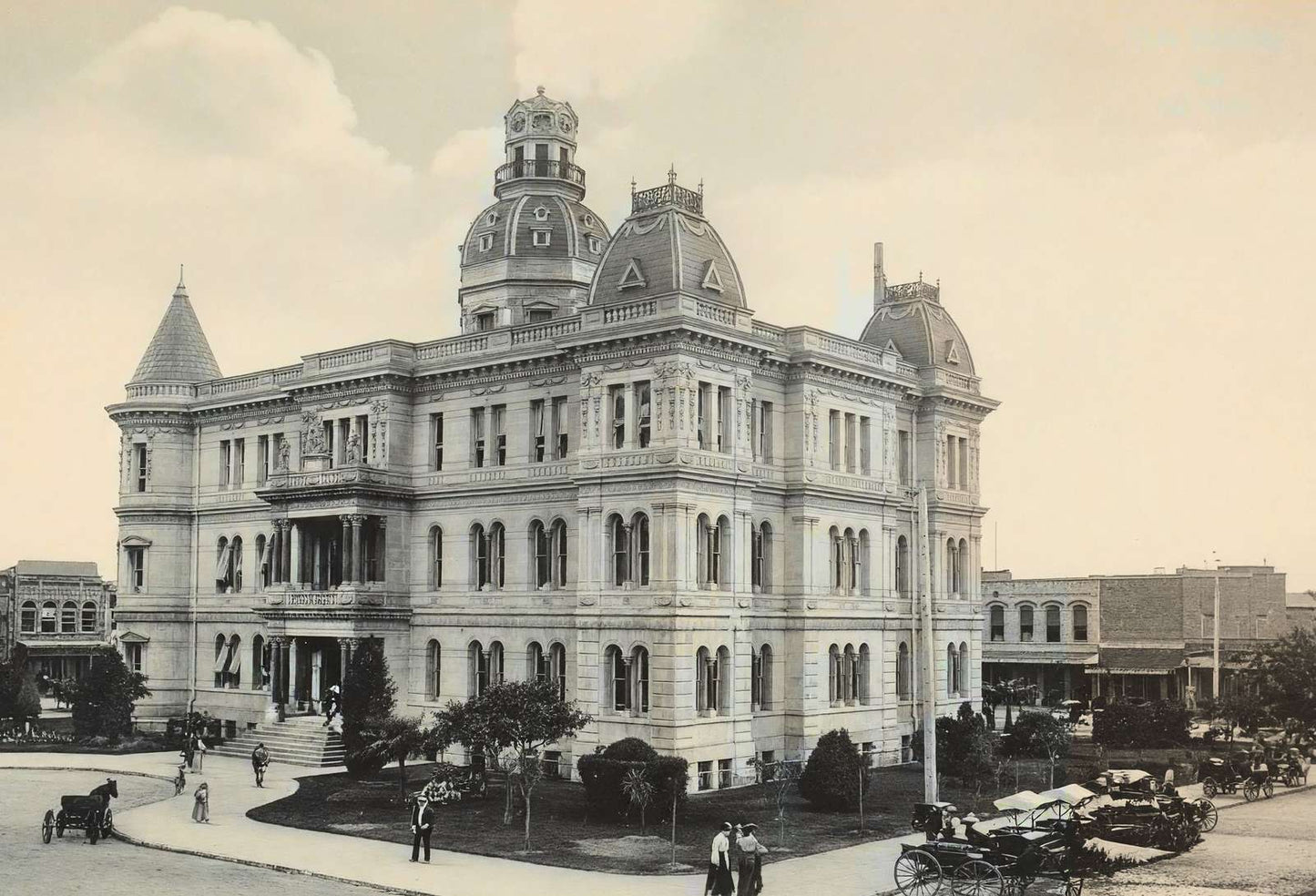 City Hall San Antonio in 1906 Vintage Print (7 Sizes) - Premium Print