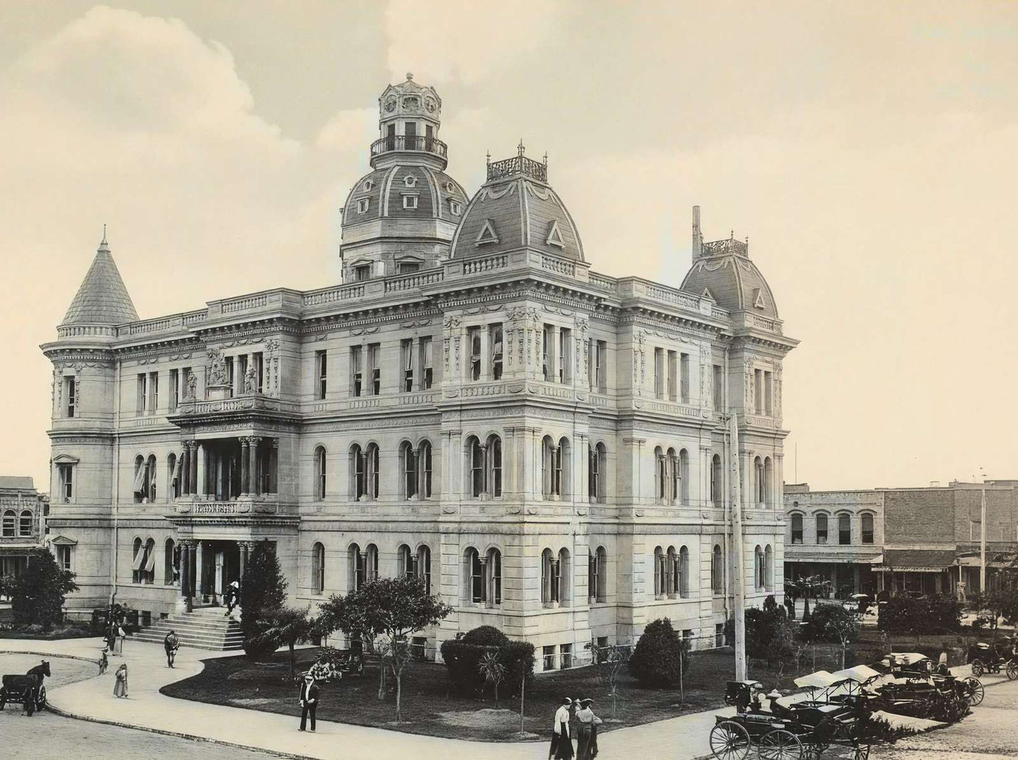 City Hall San Antonio in 1906 Vintage Print (7 Sizes) - Premium Print