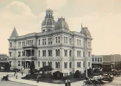 City Hall San Antonio in 1906 Vintage Print (7 Sizes) - Premium Print