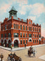 City Hall Palestine Texas in 1908 Vintage Print (7 Sizes) - Restored