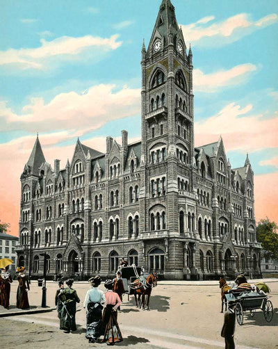City Hall in Richmond in 1905 vintage print