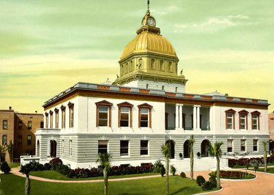 City Hall Jacksonville FL in 1907 Vintage Print (7 Sizes) - Reproduction