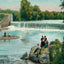City Park Dam Fort Worth in 1906 Art Print (7 Sizes) - Archival Paper