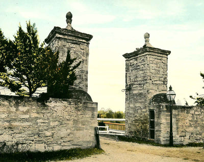 City Gate in St Augustine in 1907 vintage print