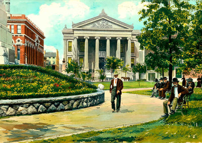 City Hall New Orleans in 1905 Painting Print (7 Sizes) - Archival Paper