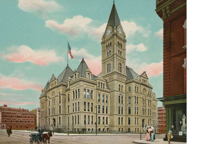 City Hall St Paul in 1906 Vintage Print (7 Sizes) - High Quality