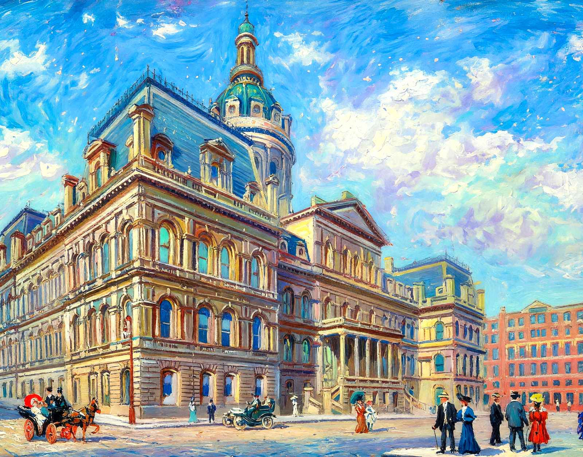 City Hall Baltimore Art Print (7 Sizes) - High Quality