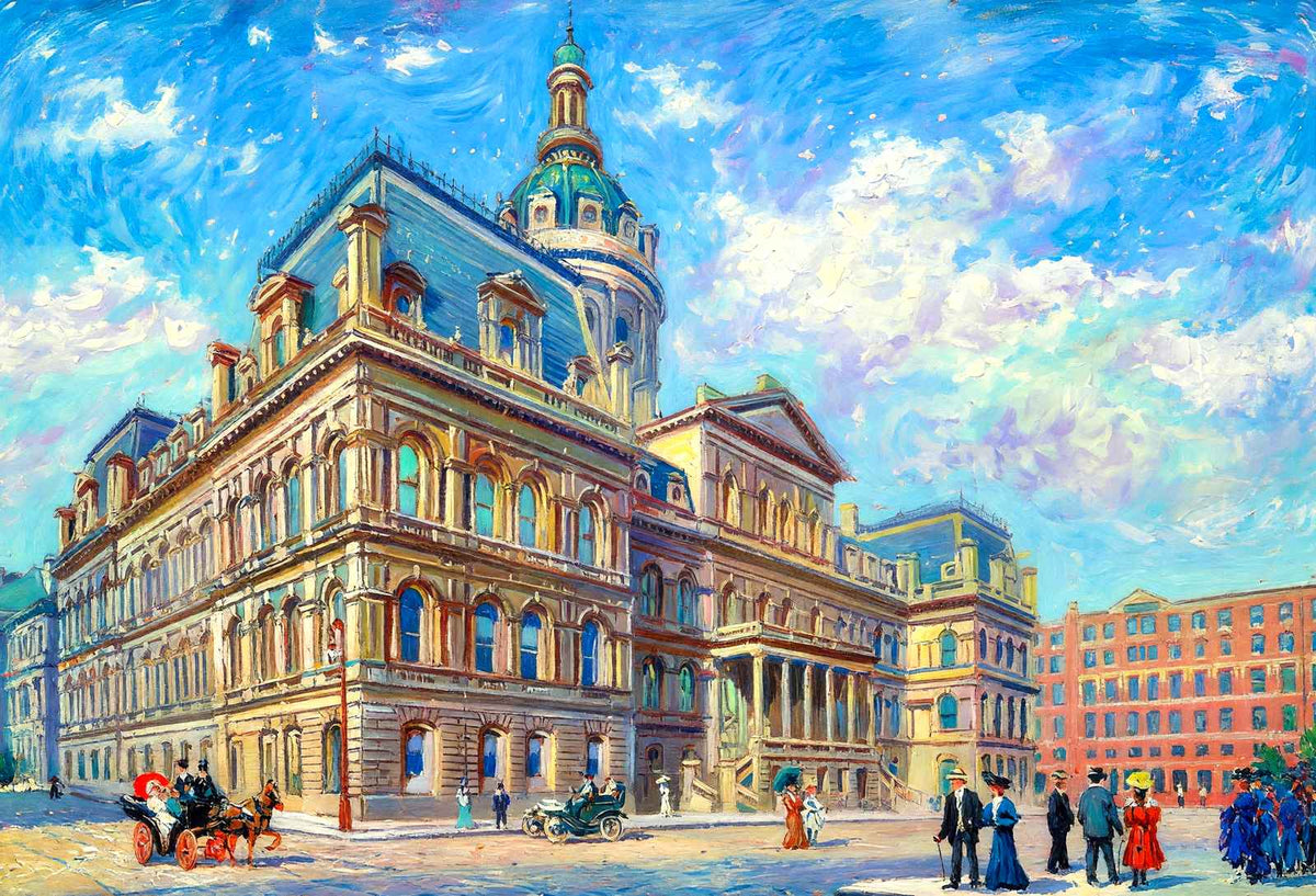 City Hall Baltimore Art Print (7 Sizes) - High Quality