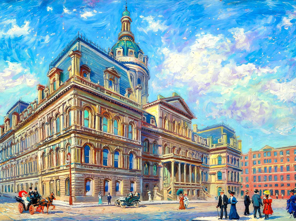City Hall Baltimore Art Print (7 Sizes) - High Quality