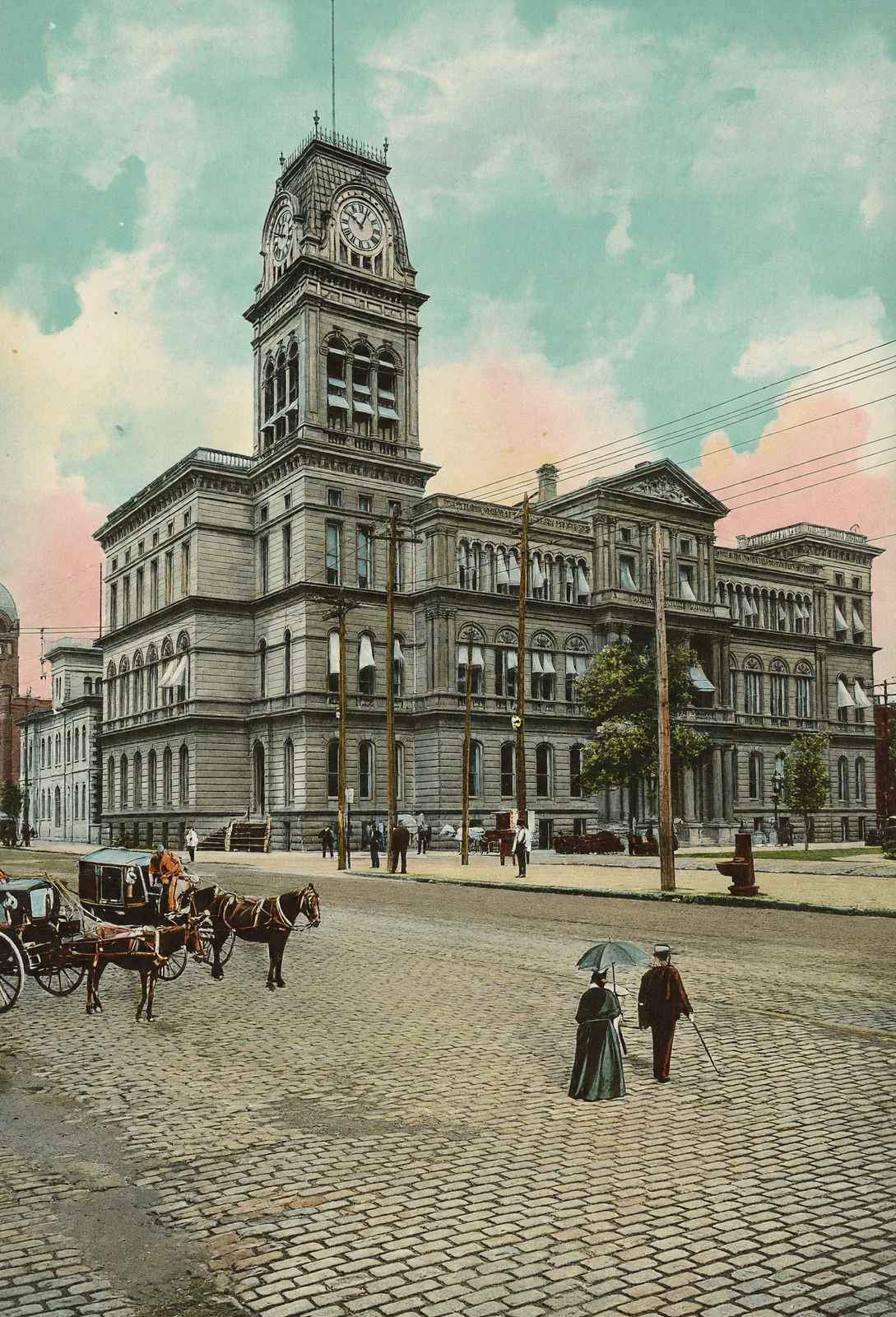 City Hall Louisville in 1904 Vintage Print (7 Sizes) - Retouched