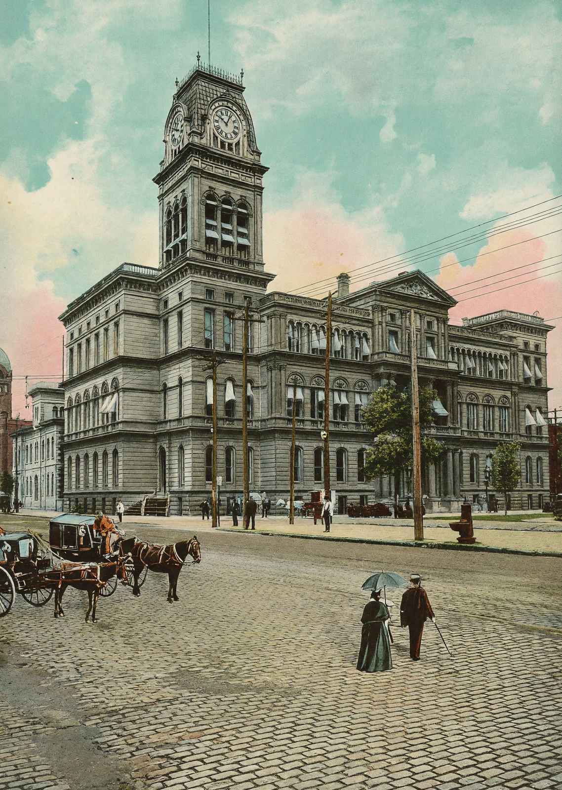 City Hall Louisville in 1904 Vintage Print (7 Sizes) - Retouched