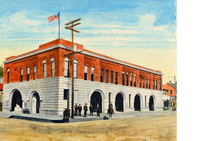 City Hall Beaumont in 1907 Art Print (7 Sizes) - Archival Paper
