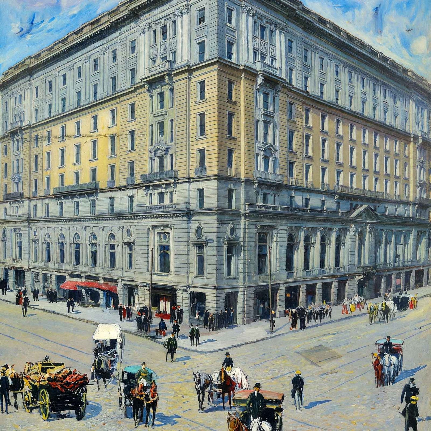 Claypool Hotel Indianapolis in 1905 Art Print (7 Sizes) - Restored