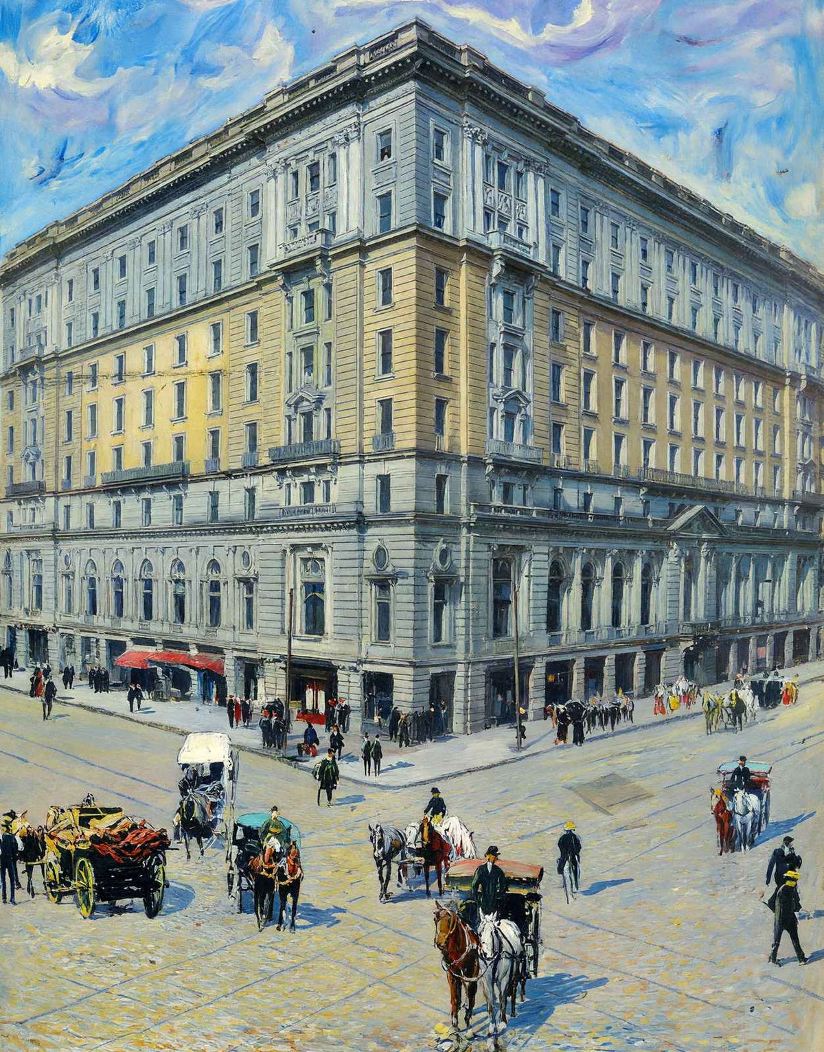 Claypool Hotel Indianapolis in 1905 Art Print (7 Sizes) - Restored