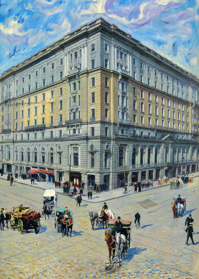 Claypool Hotel Indianapolis in 1905 Art Print (7 Sizes) - Restored