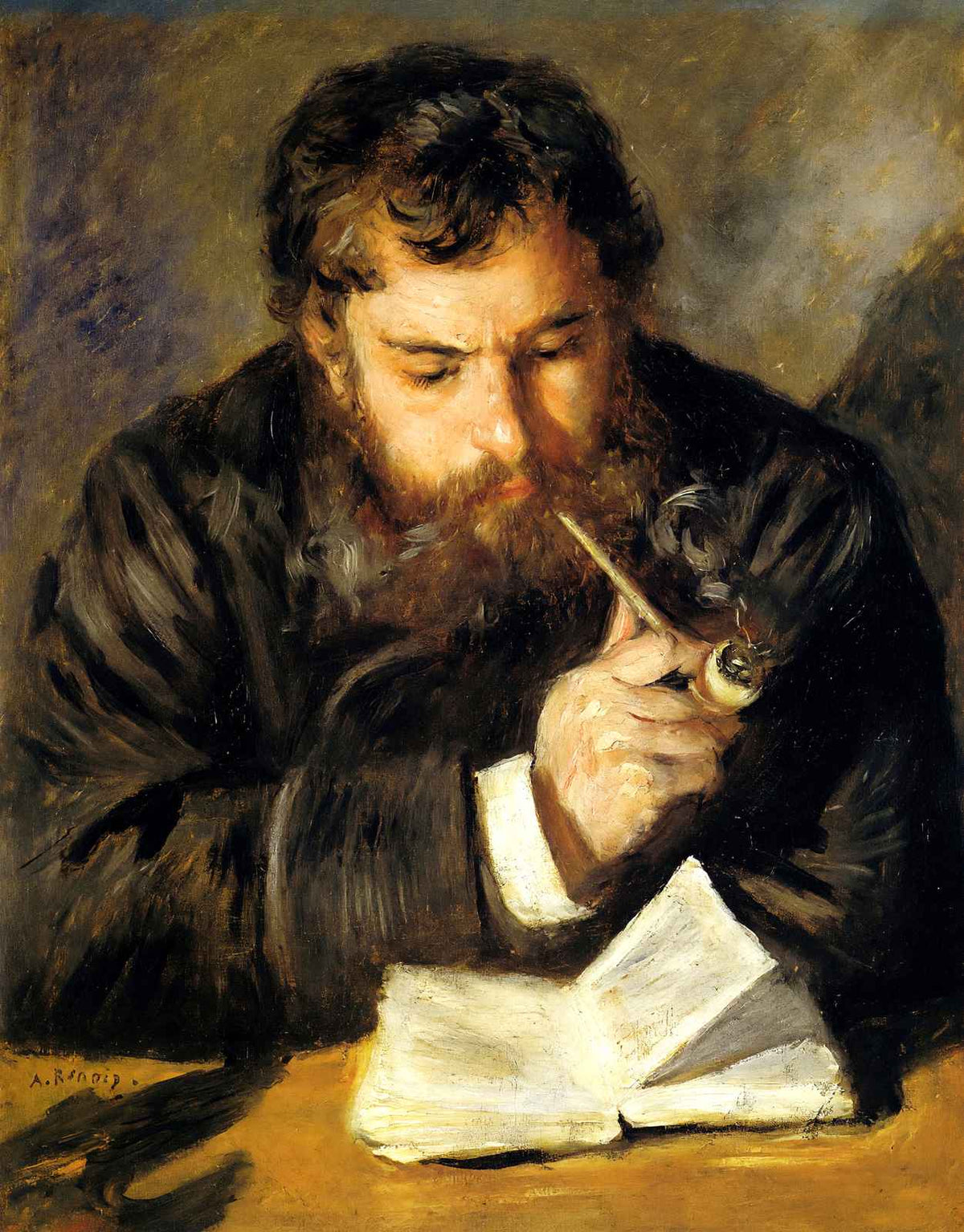 Claude Monet (the Reader) 1874 by Pierre-Auguste Renoir Fine Art Print (6 Sizes)
