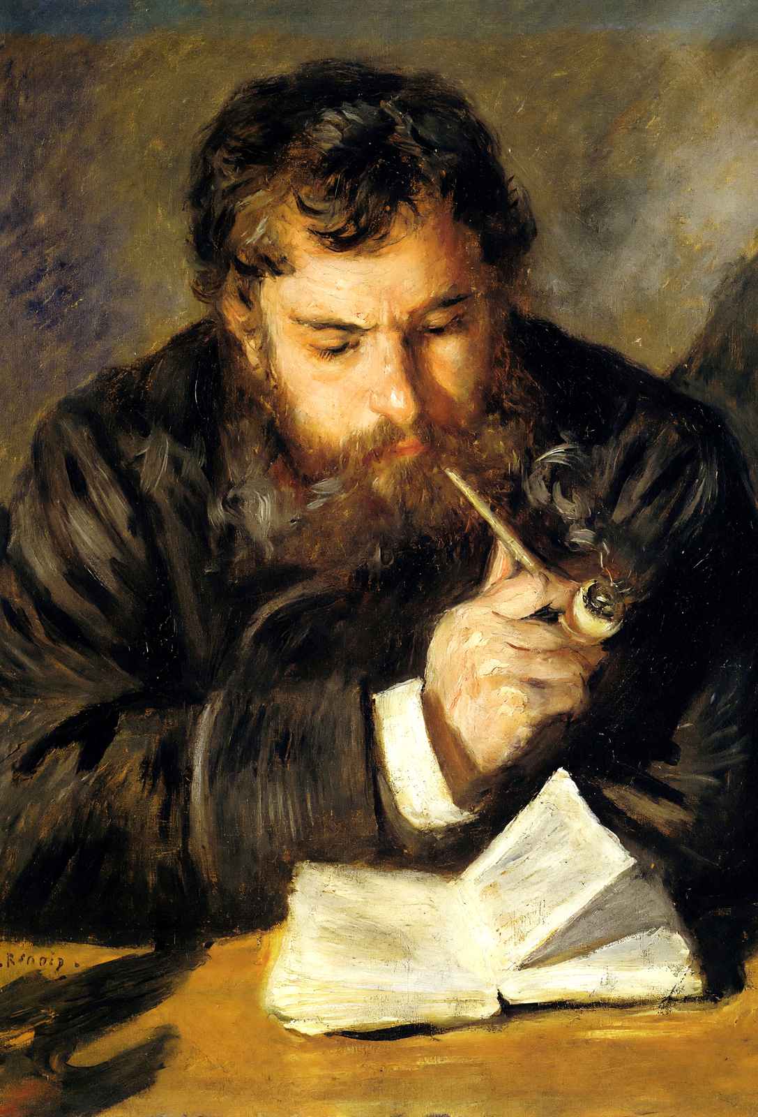 Claude Monet (the Reader) 1874 by Pierre-Auguste Renoir Fine Art Print (6 Sizes)