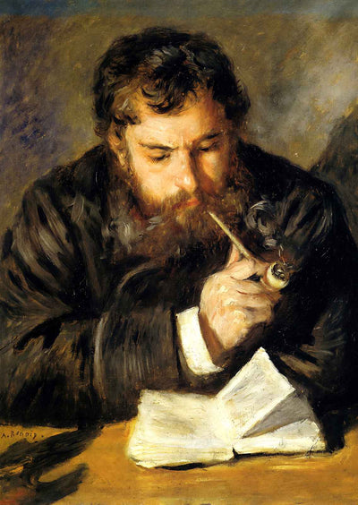 Claude Monet (the Reader) 1874 by Pierre-Auguste Renoir Fine Art Print (6 Sizes)