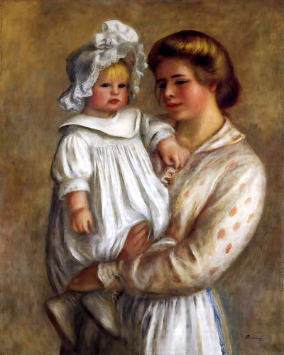 Claude and Renee (Claude) Painting by Pierre-Auguste Renoir 8x10" Art Print