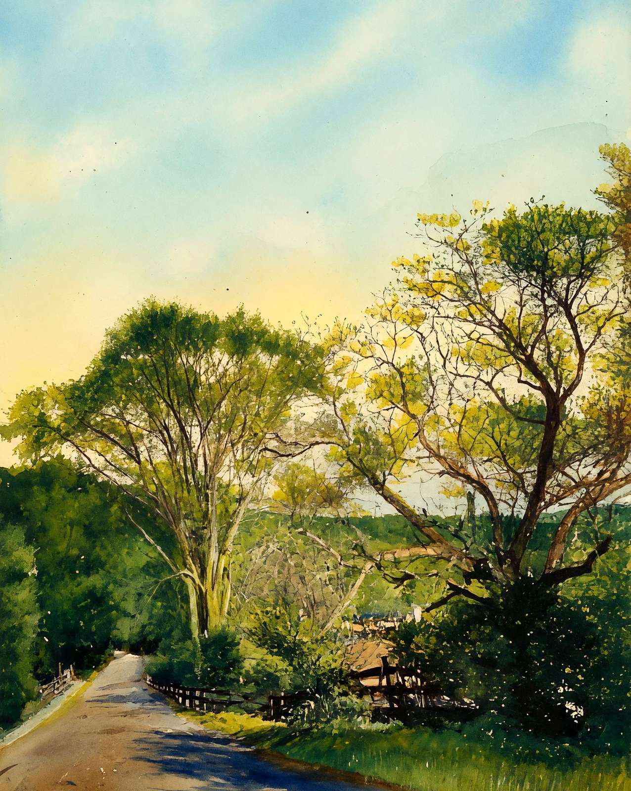Red Water Brook Road painting