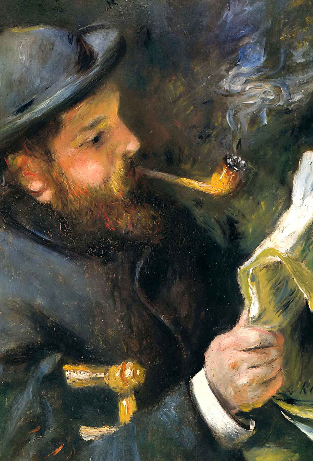 Claude Monet Reading 1872 Painting by Pierre-Auguste Renoir Art Print (6 Sizes)