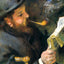 Claude Monet Reading 1872 Painting by Pierre-Auguste Renoir Art Print (6 Sizes)