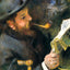 Claude Monet Reading fine art print by Pierre-Auguste Renoir (1872)