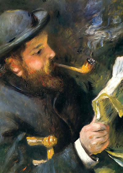 Claude Monet Reading 1872 Painting by Pierre-Auguste Renoir Art Print (6 Sizes)