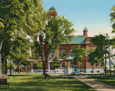 Park and Opera House vintage print