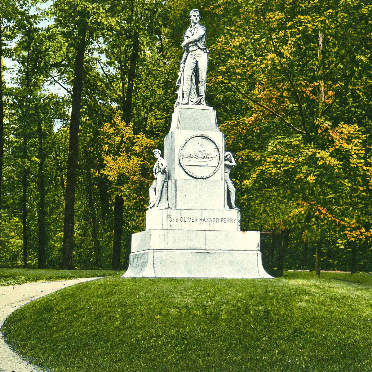 Perry Monument Wade Park Cleveland in 1907 Vintage Print (7 Sizes)