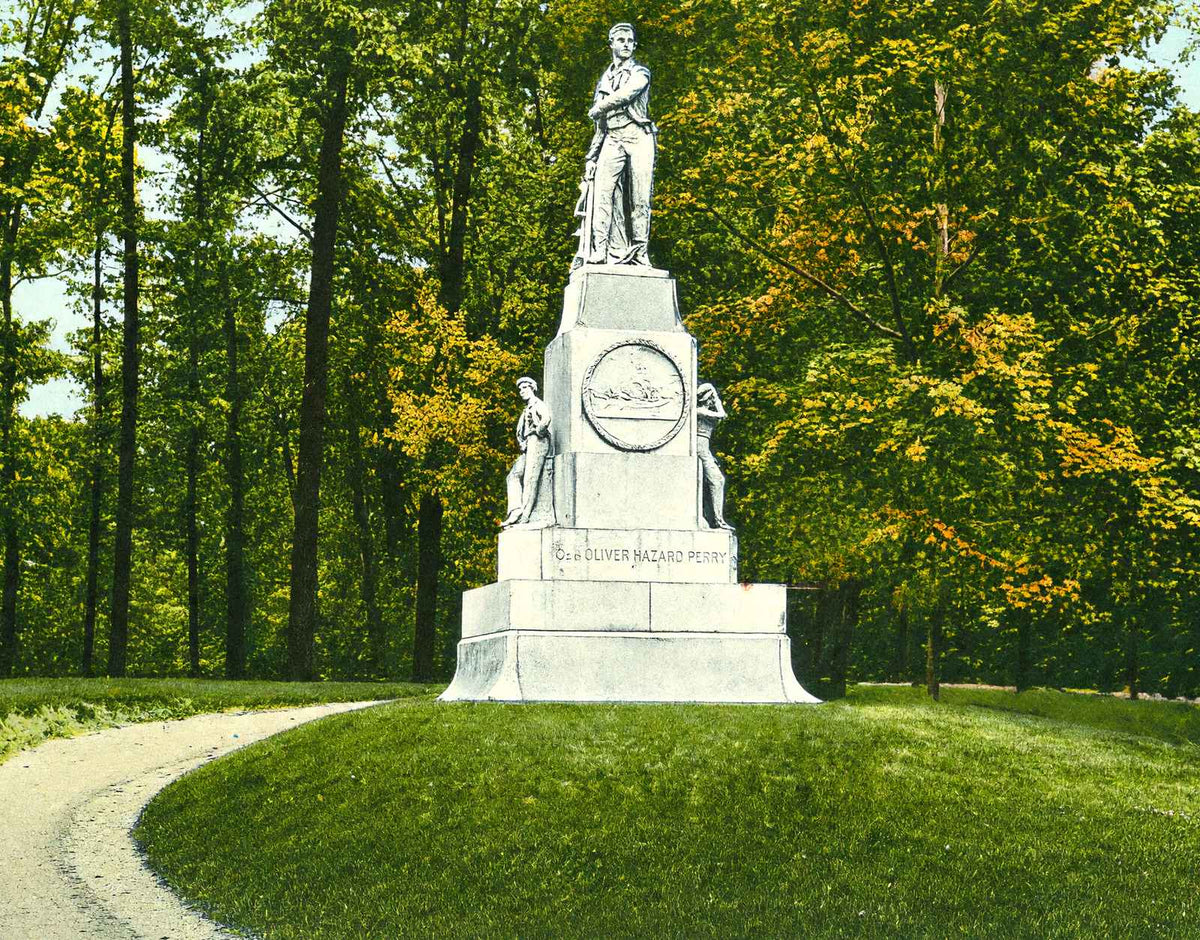 Perry Monument Wade Park Cleveland in 1907 Vintage Print (7 Sizes)
