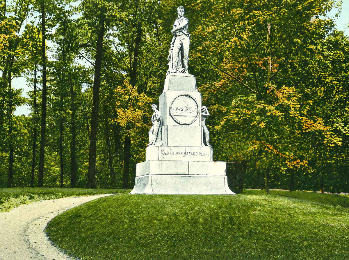 Perry Monument Wade Park Cleveland in 1907 Vintage Print (7 Sizes)