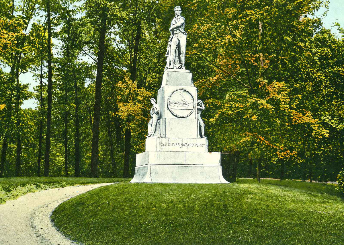 Perry Monument Wade Park Cleveland in 1907 Vintage Print (7 Sizes)