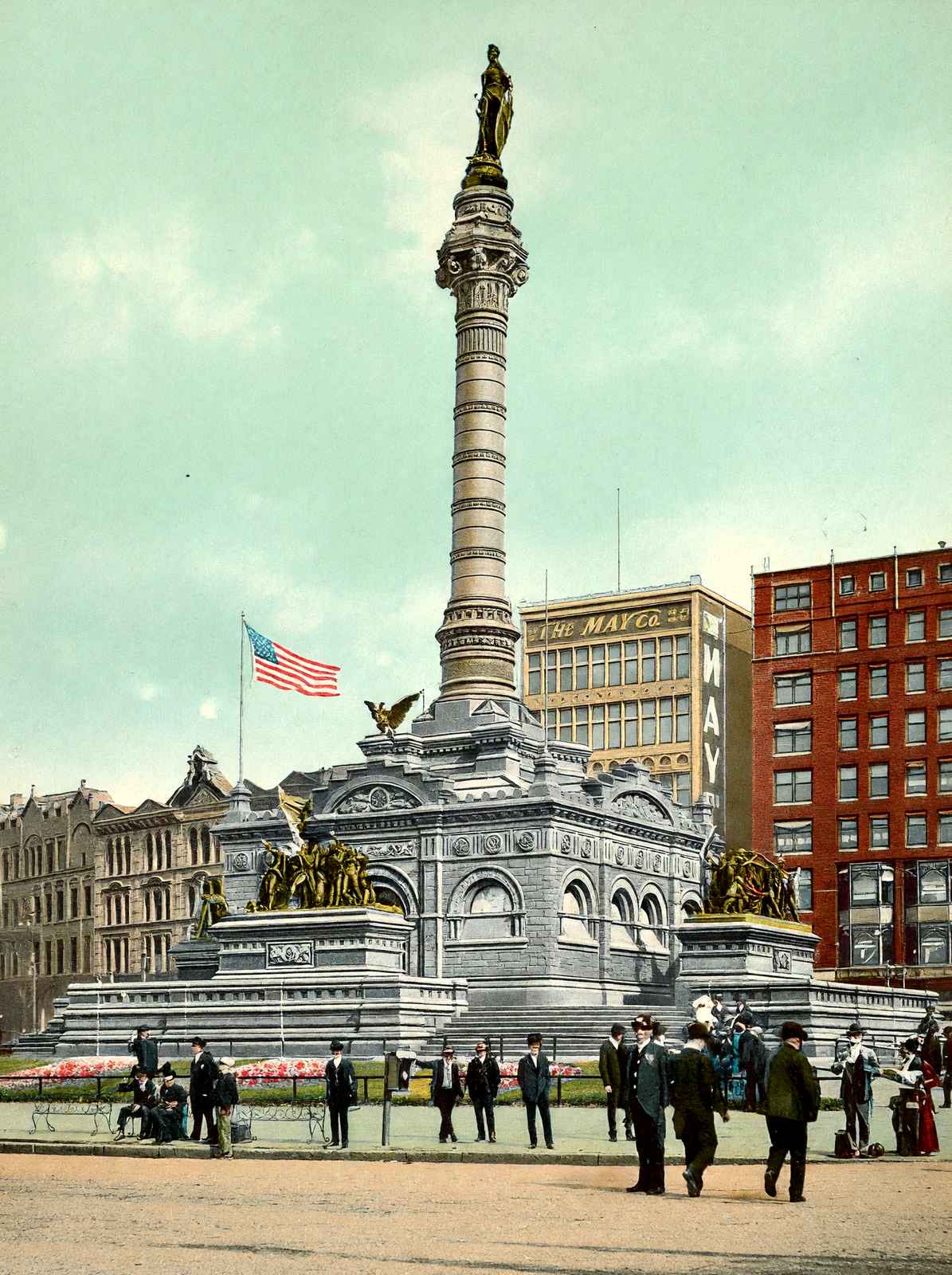 Soldiers and Sailors Monument Cleveland in 1907 Vintage Print (7 Sizes)