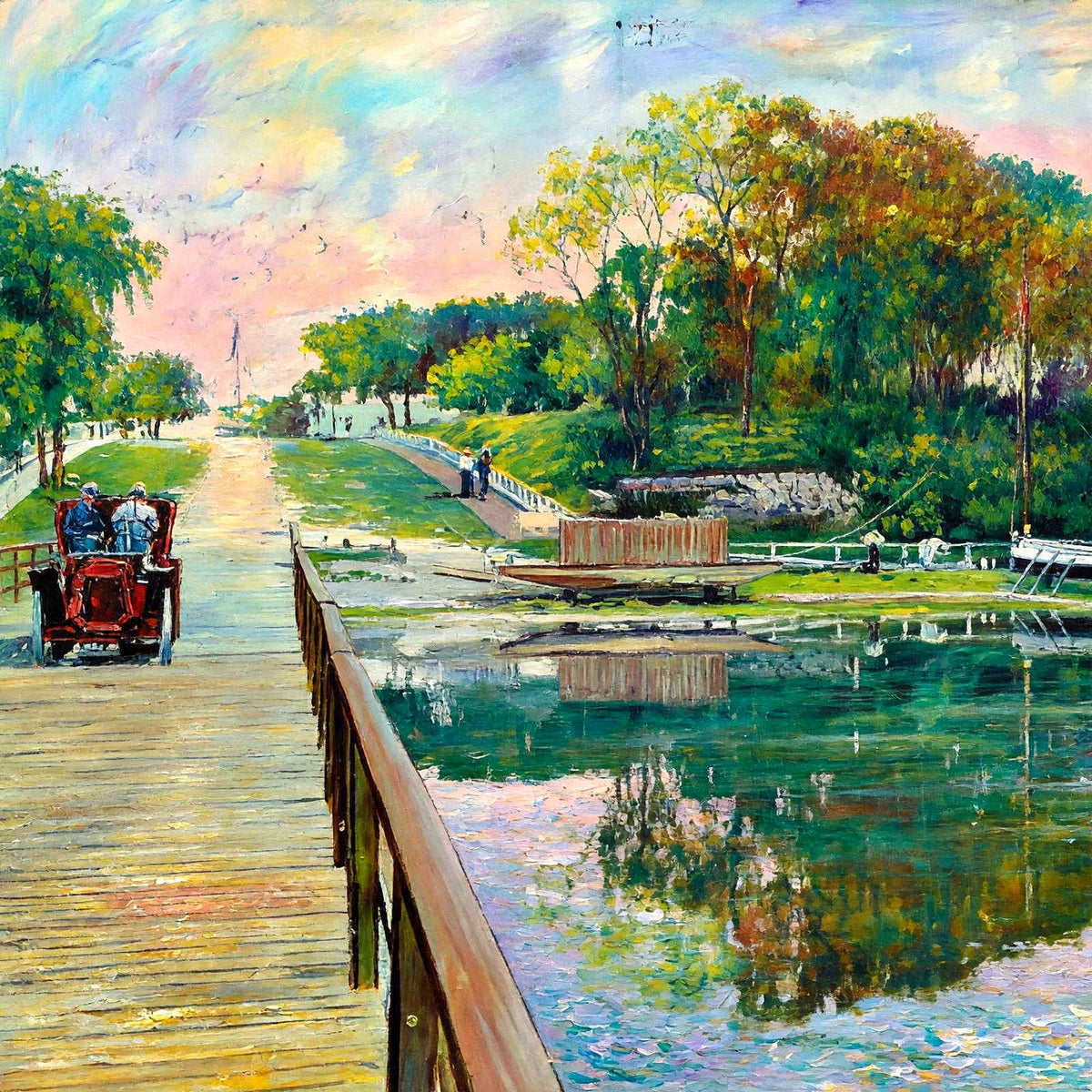 View from City Dock Clearwater FL in 1909 Art Print (7 Sizes) - Premium Quality