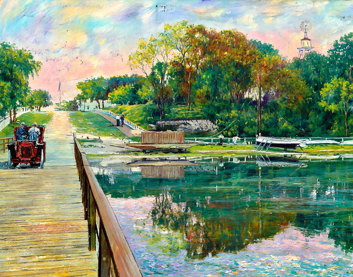 View from City Dock Clearwater FL in 1909 Art Print (7 Sizes) - Premium Quality