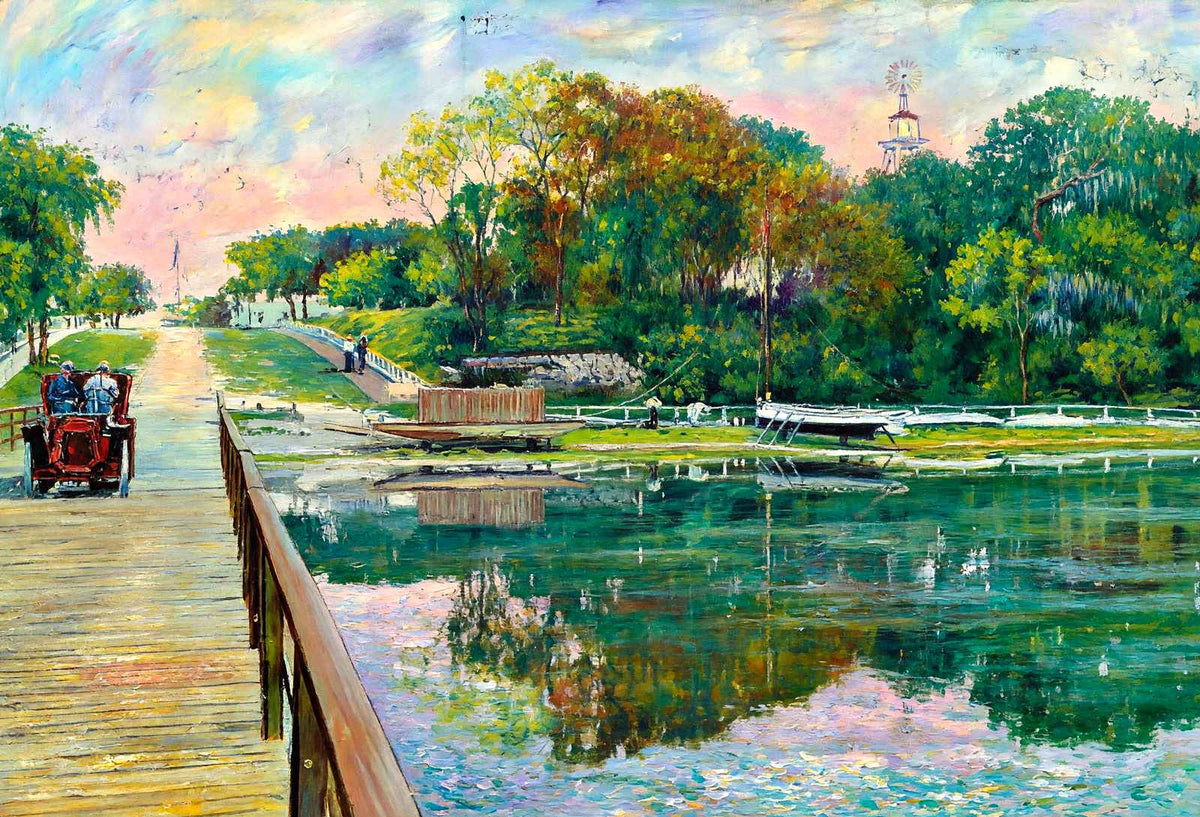 View from City Dock Clearwater FL in 1909 Art Print (7 Sizes) - Premium Quality