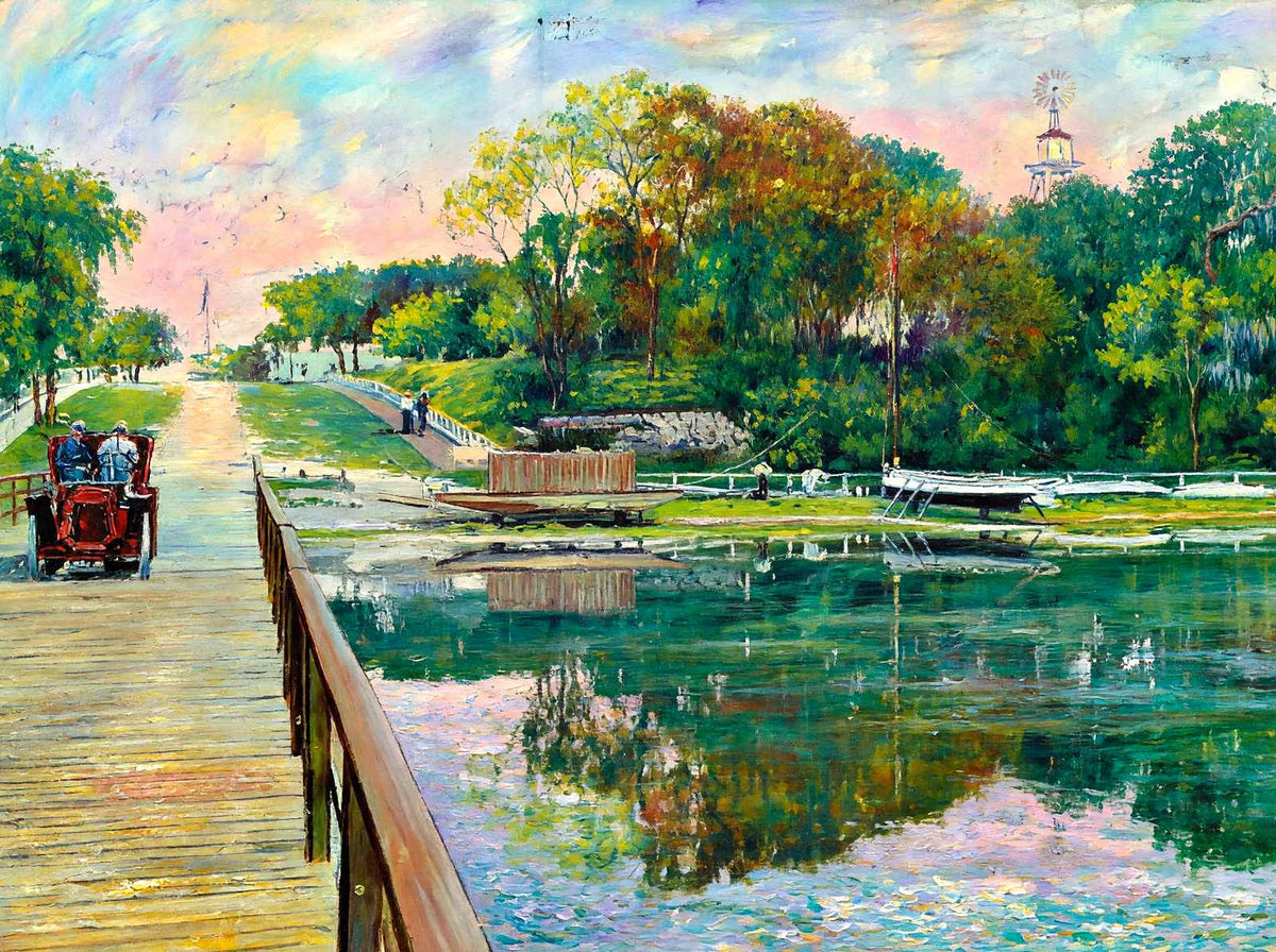 View from City Dock Clearwater FL in 1909 Art Print (7 Sizes) - Premium Quality