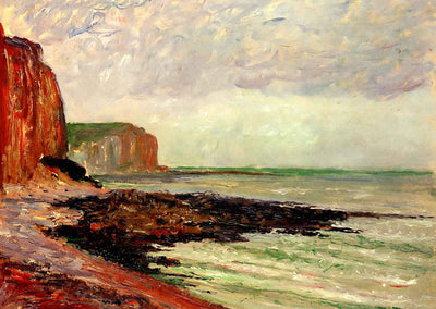Cliffs at Petit Dalles 1883 Painting by Camille Pissarro Art Print (6 Sizes)