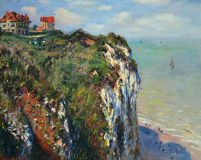 Cliff at Dieppe painting print by Claude Monet (1882)
