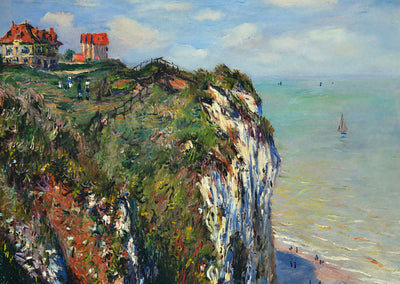 Cliff at Dieppe Fine Art Print 1882 Painting by Claude Monet (6 Sizes)