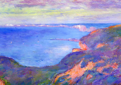 Cliff near Dieppe (1897) Fine Art Print Painting by Claude Monet (6 Sizes)