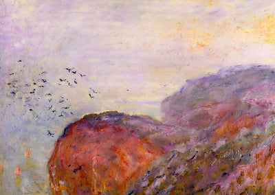 Cliff near Dieppe (1896) Art Print Painting by Claude Monet (6 Sizes)