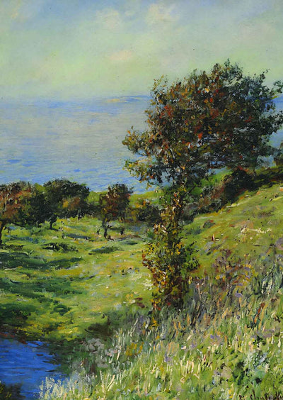 Cliffs of Varengeville, Gust of Wind 1881 by Claude Monet Art Print (6 Sizes)