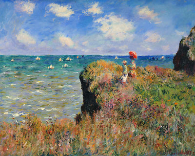 Clifftop Walk at Pourville fine art print by Claude Monet (1882)