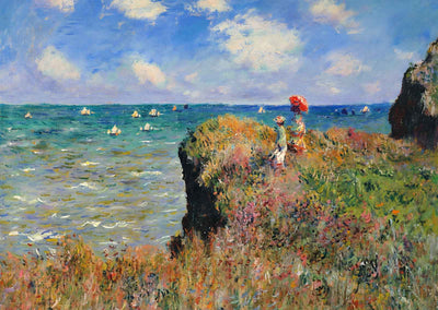Clifftop Walk at Pourville 1882 Painting by Claude Monet Art Print (6 Sizes)