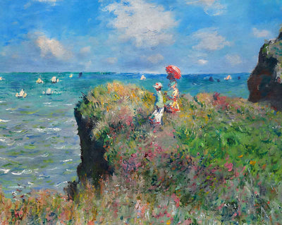 Cliff Walk at Pourville art print by Claude Monet