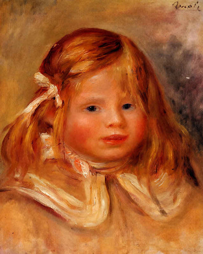 Coco in a Red Ribbon painting print by Pierre-Auguste Renoir (1905)