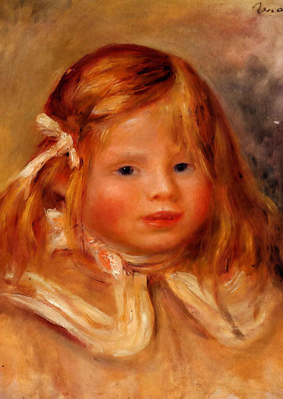 Coco in a Red Ribbon Art Print 1905 Painting by Pierre-Auguste Renoir (6 Sizes)