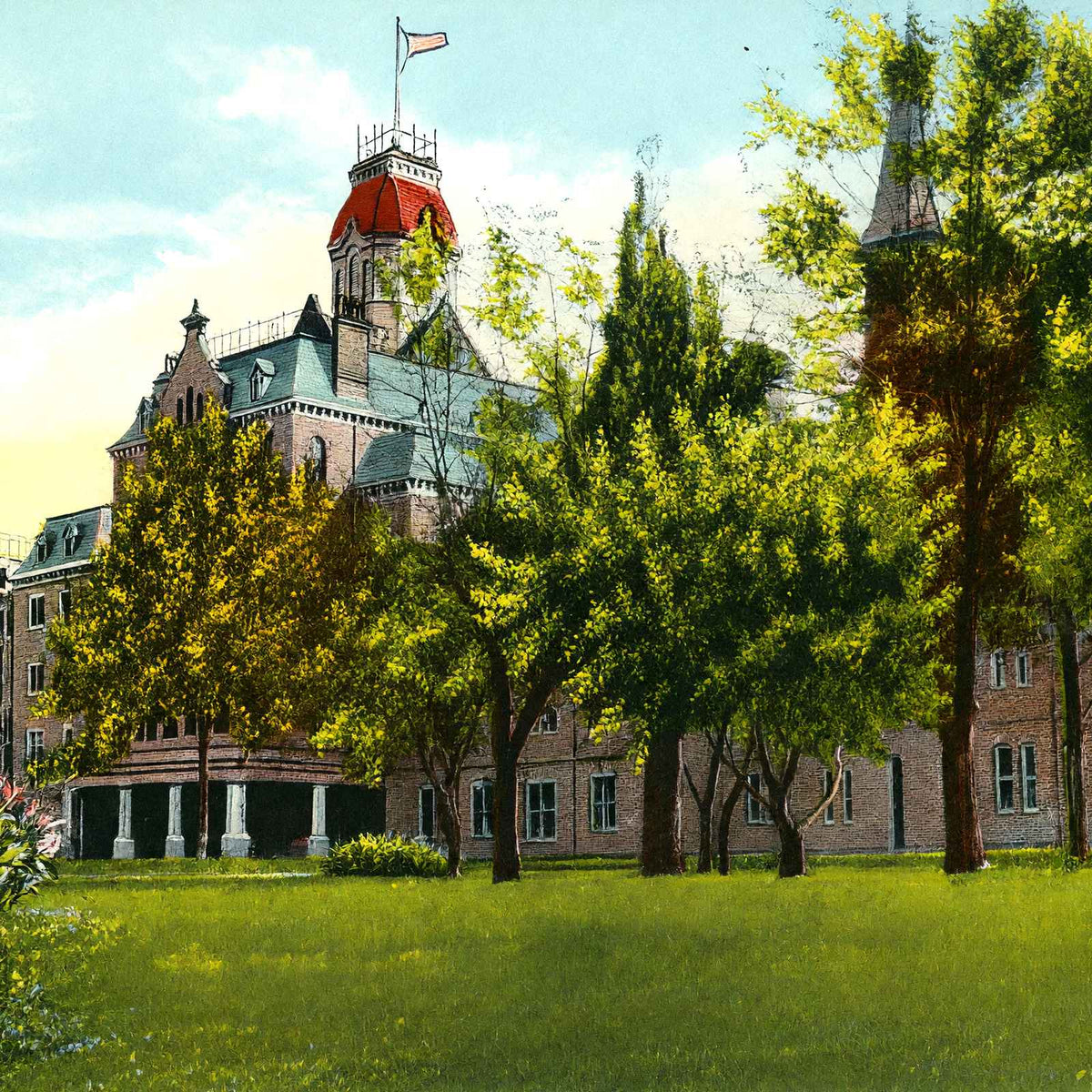 Institution for the Blind Columbus Ohio in 1906 Vintage Print (7 Sizes)